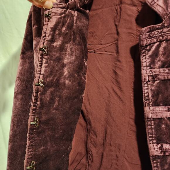 Free People Velvety Military Jacket Purple Size XS - Picture 5 of 15
